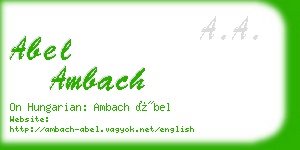 abel ambach business card